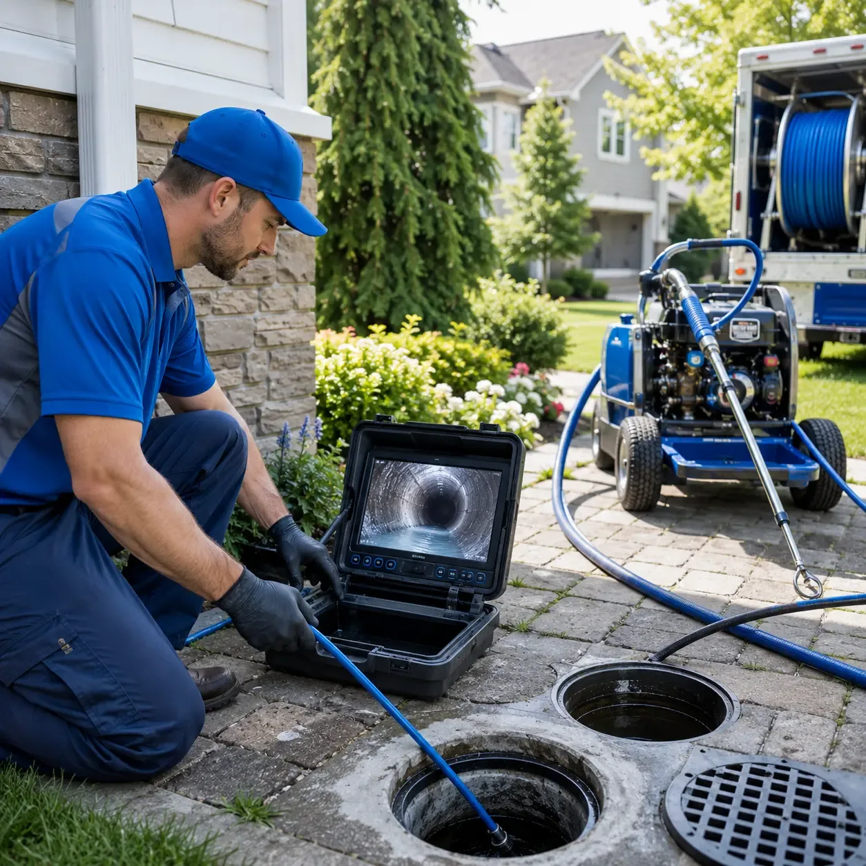 Outdoor drain cleaning professionals serving New Blaine, AR